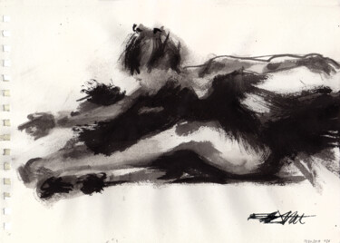 Картина под названием "N°926 Ballet" - Alexandre Dumitrescu, Подлинное произведение искусства, Чернила