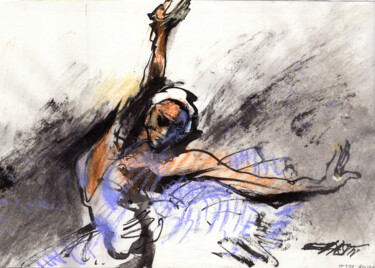 Painting titled "N°971 Ballet" by Alexandre Dumitrescu, Original Artwork, Ink