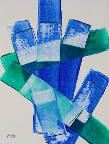 Peinture intitulée "Peinture bleu outre…" par Alexandre Emonds-Alt, Œuvre d'art originale, Acrylique