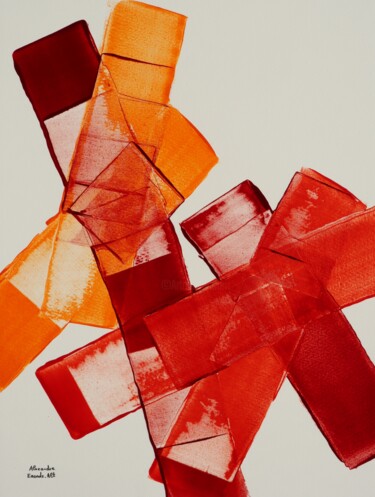 Peinture intitulée "Peinture orange d'o…" par Alexandre Emonds-Alt, Œuvre d'art originale, Acrylique