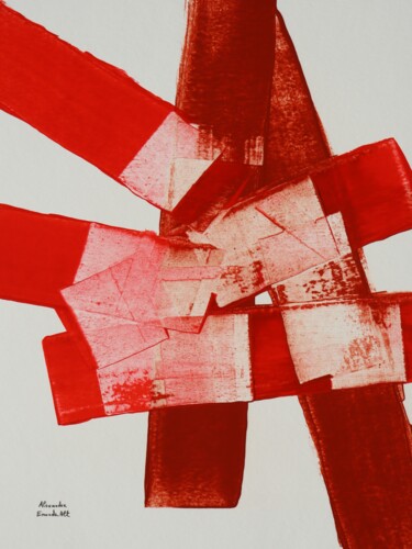 Pittura intitolato "Peinture rouge de n…" da Alexandre Emonds-Alt, Opera d'arte originale, Acrilico