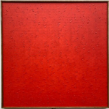 Painting titled "Cadmium" by Alexandre Geoffroy, Original Artwork, Oil Mounted on Wood Stretcher frame