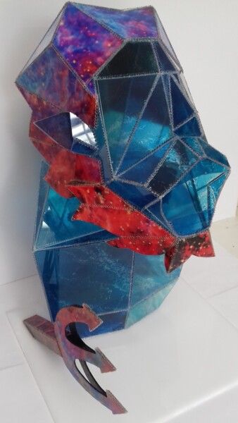 Sculpture intitulée "Gargouille: Poseido…" par Alexandre H., Œuvre d'art originale, Verre