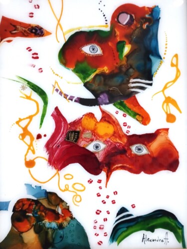 Pintura intitulada "Carnival music" por Alexandre H., Obras de arte originais, Acrílico