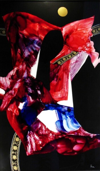 "Le cardinal" başlıklı Tablo Alexandre H. tarafından, Orijinal sanat, Vitray boyama Cam üzerine monte edilmiş