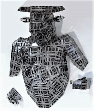 Sculpture titled "Minotaure" by Alexandre H., Original Artwork, Plastic