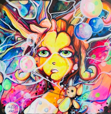 Pintura titulada "La petite fille de…" por Alexandre Iannantuoni, Obra de arte original, Acrílico