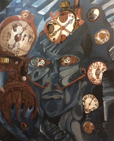 Peinture intitulée "Le temps ne perd pa…" par Alexandre Le Saint, Œuvre d'art originale, Acrylique