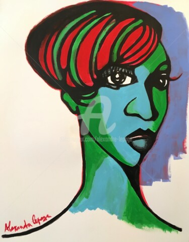 Painting titled "Estelle I" by Alexandre Lepage, Original Artwork, Acrylic