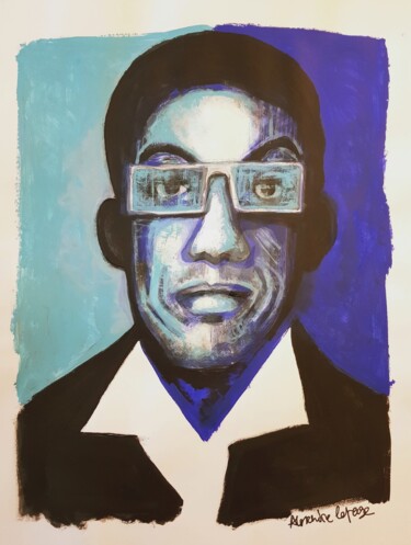 Painting titled "Herbie Hancock II" by Alexandre Lepage, Original Artwork, Acrylic