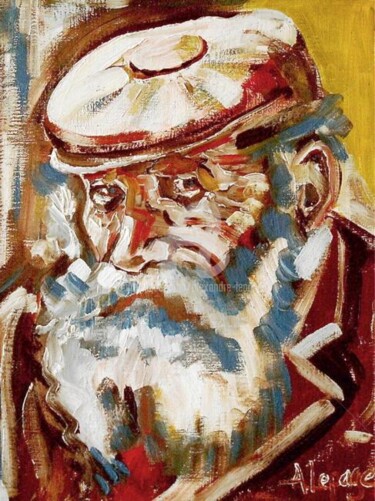 Peinture intitulée "Le vieillard" par Alexandre Lepage, Œuvre d'art originale, Huile