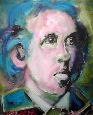 Pintura intitulada "Oscar Wilde" por Alexandre Lepage, Obras de arte originais, Acrílico