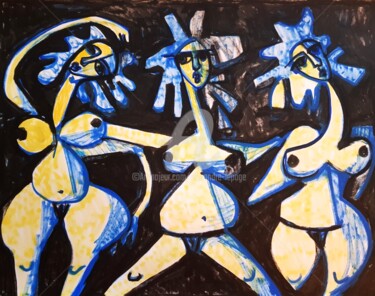 Peinture intitulée "Trio" par Alexandre Lepage, Œuvre d'art originale, Acrylique
