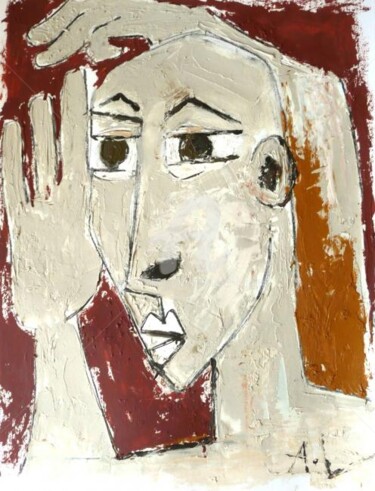 Pintura intitulada "Ecoute..." por Alexandre Lepage, Obras de arte originais, Outro