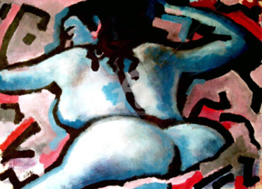 Painting titled "La sieste" by Alexandre Lepage, Original Artwork, Acrylic