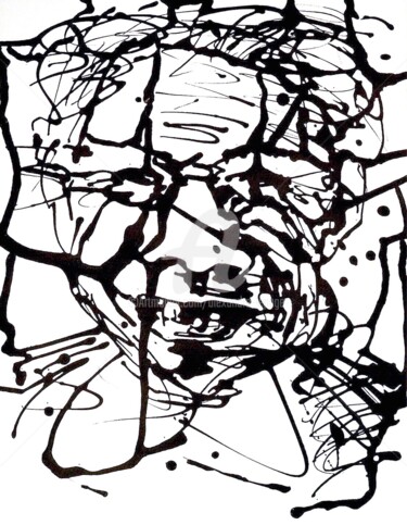 Картина под названием "Zao Wouki" - Alexandre Lepage, Подлинное произведение искусства, Чернила