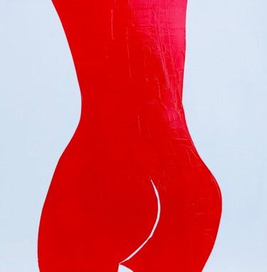 Schilderij getiteld "Abstract Nude 5-22" door Alexandre Moore Rockefeller, Origineel Kunstwerk, Acryl