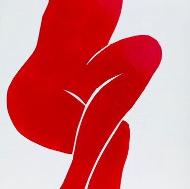 Ζωγραφική με τίτλο "Abstract Nude 4" από Alexandre Moore Rockefeller, Αυθεντικά έργα τέχνης, Ακρυλικό