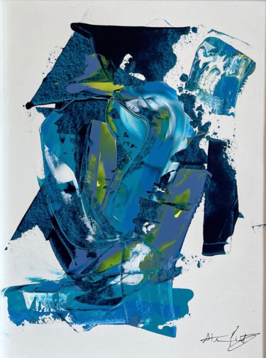 Картина под названием "IRISES" - Alexandre Pinto, Подлинное произведение искусства, Акрил Установлен на Деревянная рама для…