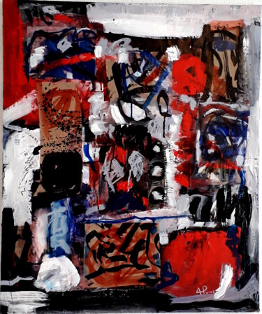 Malerei mit dem Titel "Assemblage imprévu" von Alexandre Pons, Original-Kunstwerk, Acryl