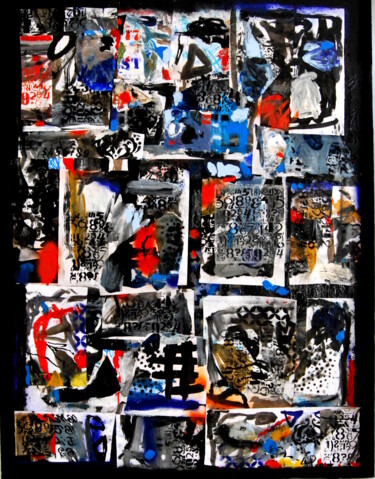 Painting titled "Grand assemblage (h…" by Alexandre Pons, Original Artwork, Acrylic