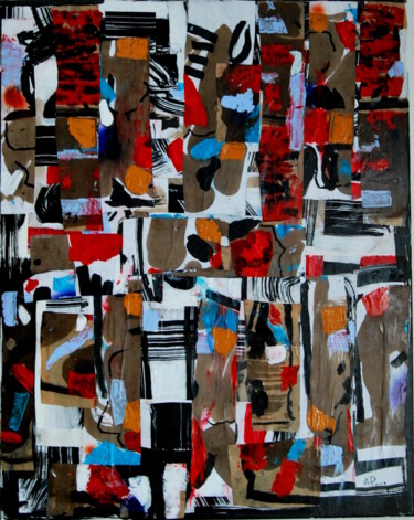 Painting titled "Assemblage et compo…" by Alexandre Pons, Original Artwork, Acrylic