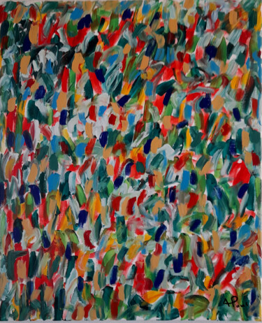 Painting titled "All-Over 2" by Alexandre Pons, Original Artwork, Acrylic Mounted on Wood Stretcher frame