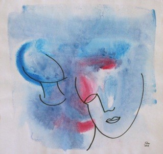 Peinture intitulée "légèreté 2" par Alexandre Sacha Putov (1940-2008) Benezi, Œuvre d'art originale, Huile