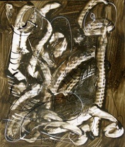 Peinture intitulée "sans titre" par Alexandre Sacha Putov (1940-2008) Benezi, Œuvre d'art originale, Huile