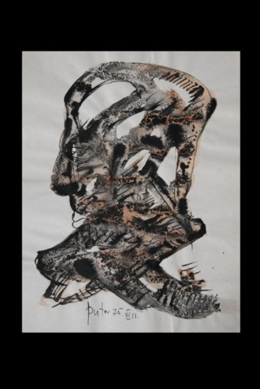 Peinture intitulée "tête" par Alexandre Sacha Putov (1940-2008) Benezi, Œuvre d'art originale, Huile