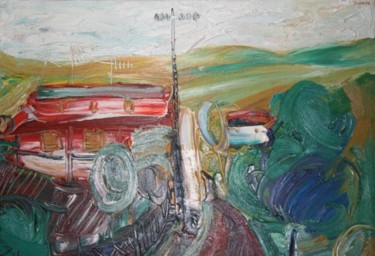 Peinture intitulée "landscape" par Alexandre Sacha Putov (1940-2008) Benezi, Œuvre d'art originale, Huile