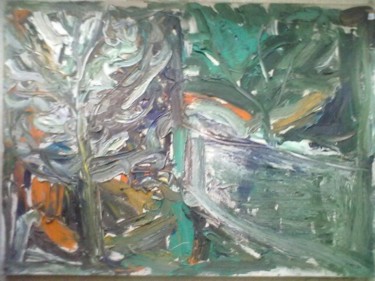 Peinture intitulée "landscape paysage" par Alexandre Sacha Putov (1940-2008) Benezi, Œuvre d'art originale, Huile