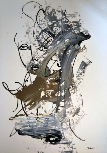Peinture intitulée "huile sur papier AR…" par Alexandre Sacha Putov (1940-2008) Benezi, Œuvre d'art originale