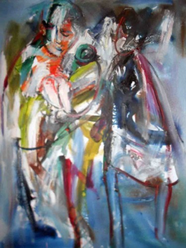 Peinture intitulée "huile sur toile cou…" par Alexandre Sacha Putov (1940-2008) Benezi, Œuvre d'art originale, Huile