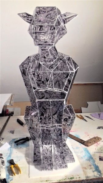 Sculpture intitulée "Gargouille "Le chie…" par Alexandre H., Œuvre d'art originale, Verre