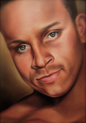 Painting titled "Dry Pastel on Card" by Alexandre Caetano, Original Artwork