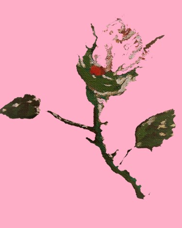 Digital Arts titled "Rose de toi" by Alexandre Nolet, Original Artwork, Acrylic
