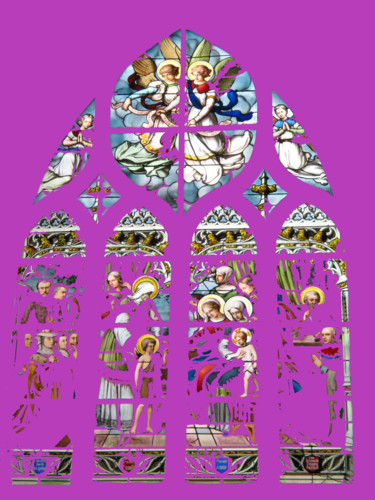 Grafika cyfrowa / sztuka generowana cyfrowo zatytułowany „pop church” autorstwa Alexandre Nolet, Oryginalna praca, Fotomontaż