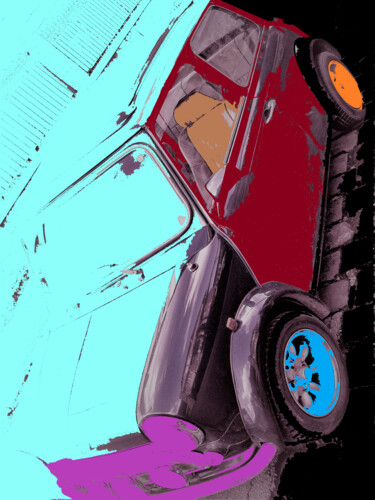 Digitale Kunst mit dem Titel "Un tour en voiture ?" von Alexandre Nolet, Original-Kunstwerk, Digitale Malerei