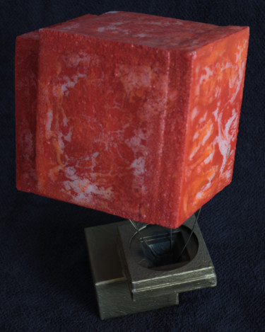 Skulptur mit dem Titel "Collision of square…" von Alexandre Pinhel, Original-Kunstwerk, Kunststoff