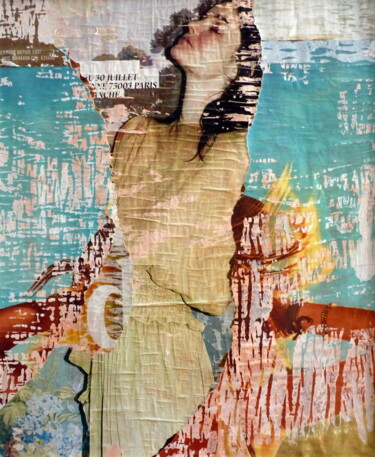 Peinture intitulée "l'envolée" par Alexandre Taillandier, Œuvre d'art originale, Collages