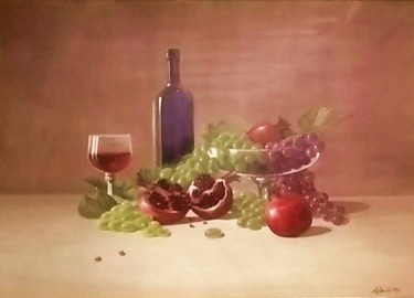 Ζωγραφική με τίτλο "still life" από Αλεξανδριδης, Αυθεντικά έργα τέχνης, Λάδι