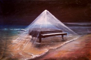 Painting titled "the divine piano" by Alexandrides, Original Artwork, Acrylic