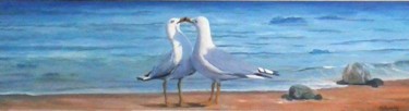 Ζωγραφική με τίτλο "seagulls" από Αλεξανδριδης, Αυθεντικά έργα τέχνης, Ακρυλικό
