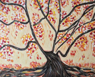 Peinture intitulée "arbre-de-la-joie.jpg" par Alexandrina Leitao, Œuvre d'art originale, Acrylique