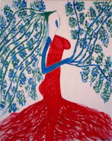 Peinture intitulée "Daphné triomphante" par Alexandrina Leitao, Œuvre d'art originale, Acrylique