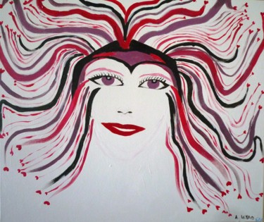 Peinture intitulée "Gorgone Love" par Alexandrina Leitao, Œuvre d'art originale, Acrylique