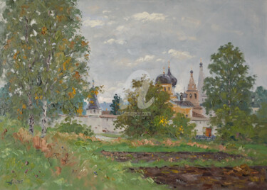 Malerei mit dem Titel "Staritsa, monastery…" von Alexander Alexandrovsky, Original-Kunstwerk, Öl