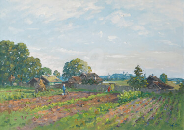 Peinture intitulée "Near the Spas Nered…" par Alexander Alexandrovsky, Œuvre d'art originale, Huile