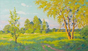 Malerei mit dem Titel "Evening, Dnieper me…" von Alexander Alexandrovsky, Original-Kunstwerk, Öl